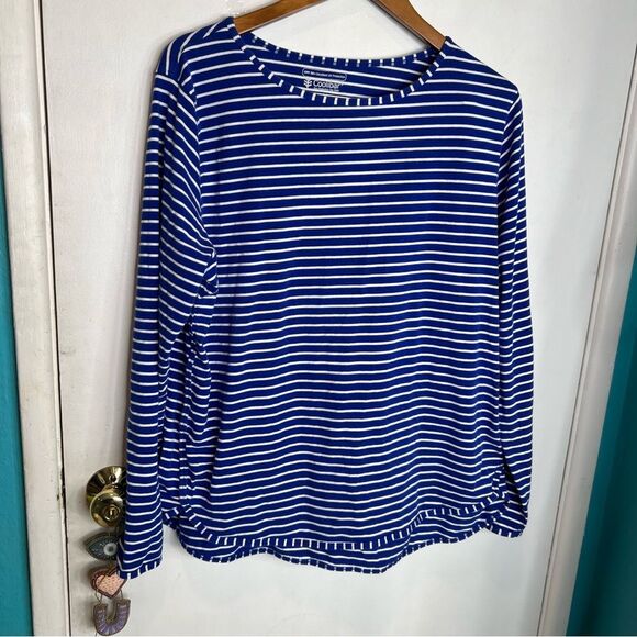 Coolinar stripped long sleeves top sun protector you wear - Picture 1 of 7